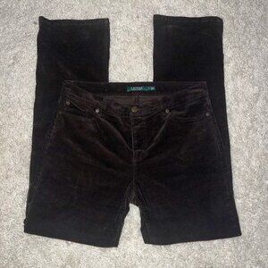 Lauren Ralph Lauren Dark Brown Corduroy Pants Size 10‎